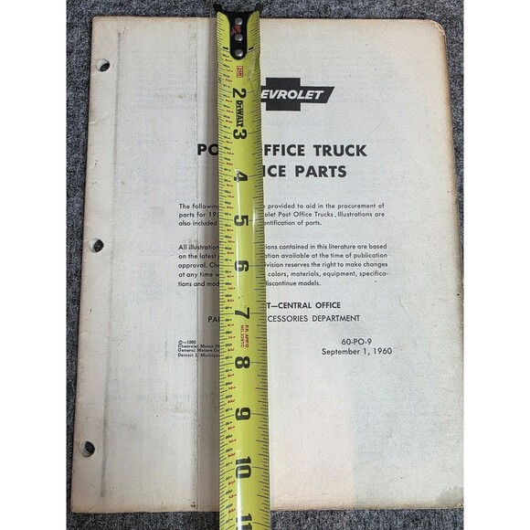 1960 Chevrolet Post Office Truck Service Parts Catalog GM Manual - Picture 2 of 7